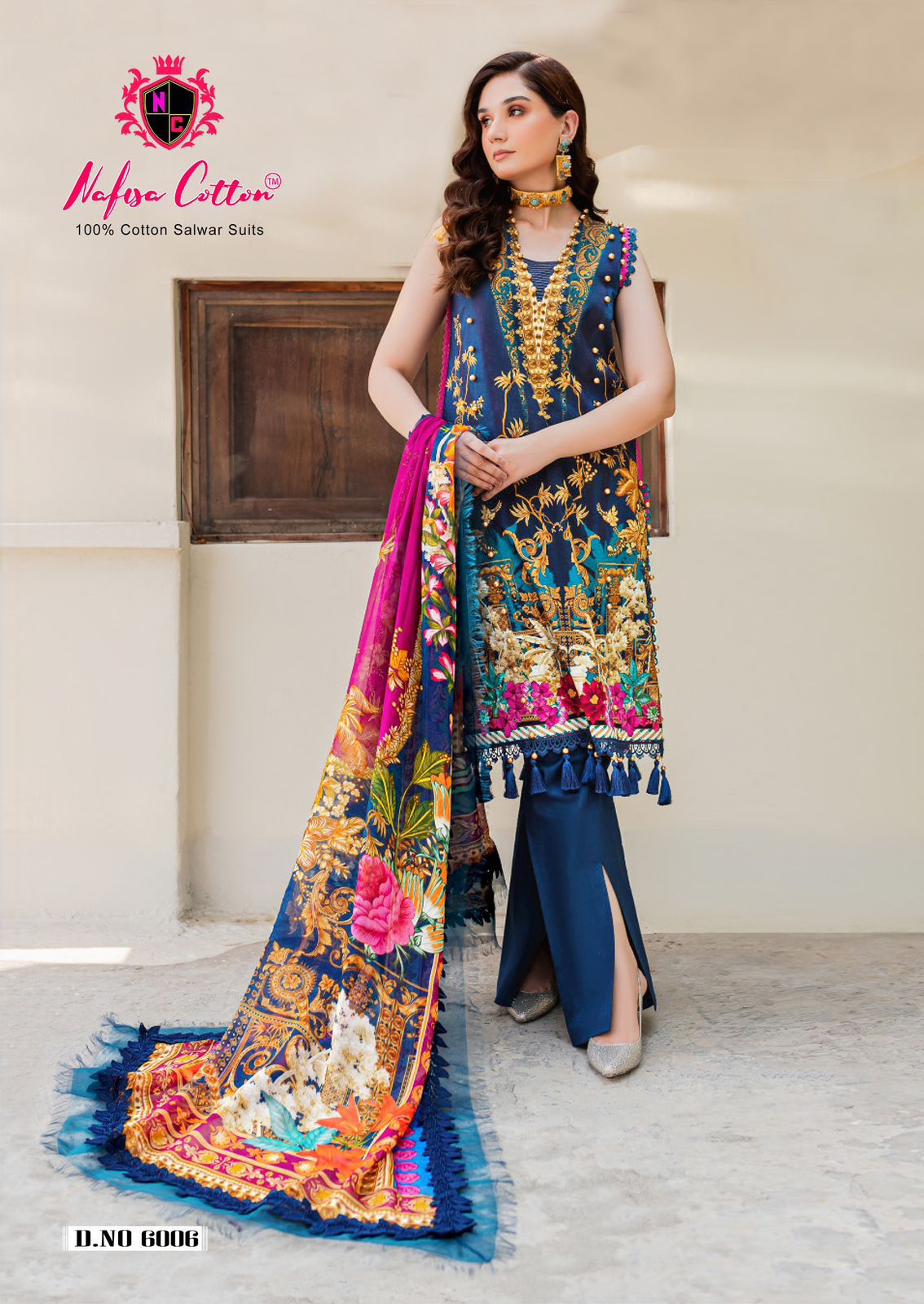 Andaaz Vol 6 By Nafisa Cotton Pakistani Dress Material Suppliers In India
